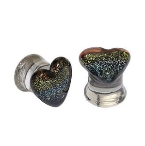 NWT Morbid Metals Multicolored Sparkle Glass Plugs